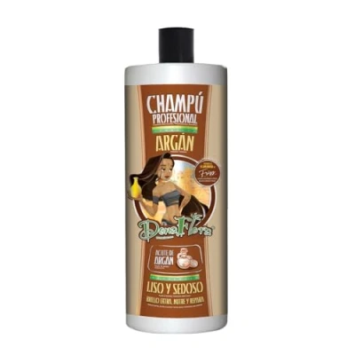 Abbildung von DONA FLORA Glattes und seidiges Argan Shampoo Intensive Feuchtigkeit weiches Haar zarter Duft Dermatologisch getestet 1000 ml
