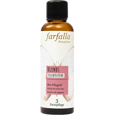 Abbildung von farfalla Rizinusöl Bio Pflegeöl für Haut und Haar Milderung von Augenringen Naturkosmetik Vegan