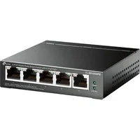 Abbildung von TP Link TL SG105MPE 5 Port Managed PoE Switch mit 4 PoE+ Ports (120 Watt, IEEE 802.3af/at PoE,lüfterlos, Plug and Play, Robustes Metallgehäuse) Schwarz