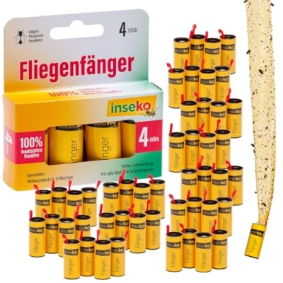 Abbildung von inseko Fliegenfalle I Premium Fliegenfänger Fruchtfliegenfalle umweltfreundlich giftfrei (48)