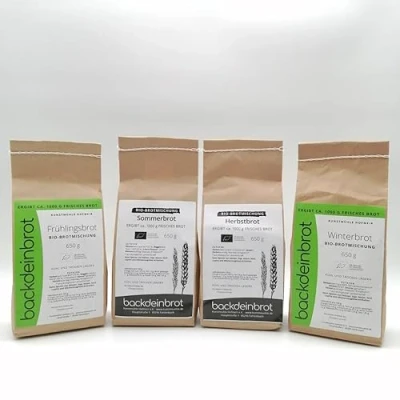 Abbildung von Bio Brotbackmischungen Jahreszeiten Set (4 Mischungen): Frühling, Sommer, Herbst und Winter