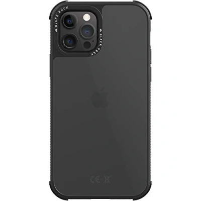 Abbildung von Black Rock Hülle Robust Transparent Case passend für Apple iPhone 12/12 Pro I Handyhülle Transparent, Durchsichtig, Clear (Schwarz)