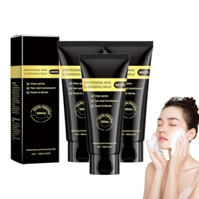 Abbildung von Juelreou Niacinamid Reinigungsmilch, Niacinamide Purifying Whitening Cleanser, Reinigungsreiniger, Deep Clean feuchtigkeitsspendender Gesichtsreiniger (3pcs)