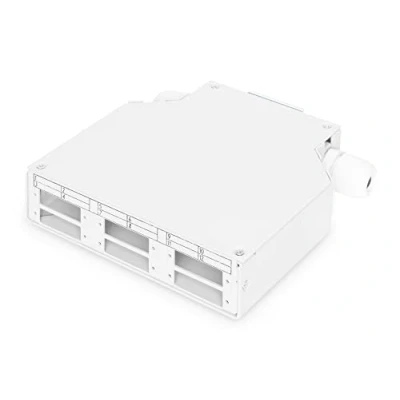 Abbildung von DIGITUS LWL Spleißbox Hutschienen Montage 6 Port Für SC Duplex Kupplungen Metallgehäuse