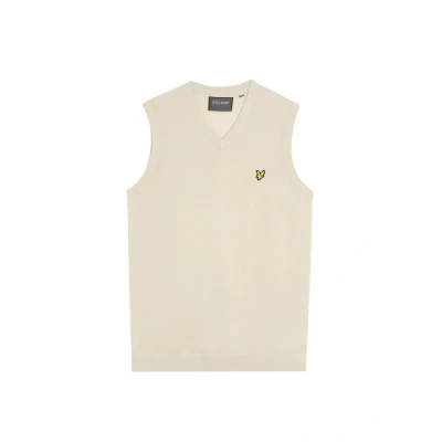 Abbildung von Lyle &amp; Scott MID Vneck Strickpullover, Herren, Größe: Large, Sesame