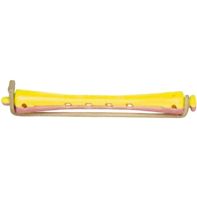Abbildung von Efalock Professional Kaltwellwickler lang, 8 mm, rosa gelb, 1er Pack, (1x 12 Stück)