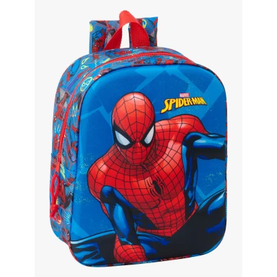 Abbildung von Safta Spiderman 3D Kindergartenrucksack 3D, anpassbar an den Wagen, einfache Reinigung, ideal für Kinder verschiedener Altersgruppen, bequem und vielseitig, Qualität Widerstandsfähigkeit, 22 x 10