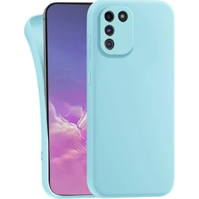 Abbildung von MyGadget Hülle kompatibel mit Samsung Galaxy S10 Lite robuste Handyhülle TPU Case Slim Silikonhülle Back Cover Kratzfest Schutzhülle Matt Hellblau