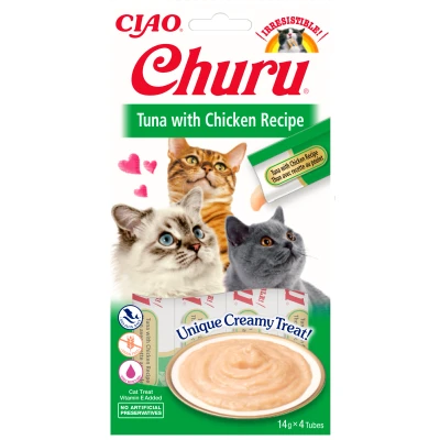 Abbildung von Inaba Churu puree Katzensnack Thunfisch mit Huhn