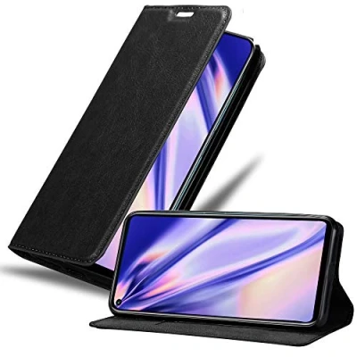 Abbildung von Cadorabo Hülle kompatibel mit Honor 20 / 20S Huawei NOVA 5T aus Kunst Leder Flip Klappbare Magnetische [Kartenfächern] Cover für Tasche in Schwarz