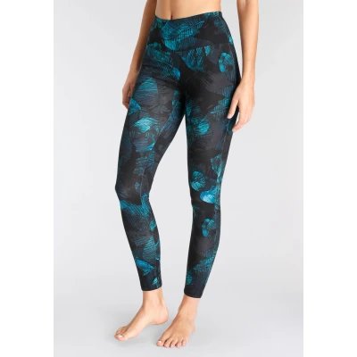 Abbildung von H.I.S Leggings Hosen, Damen, Größe: 32/34, Schwarz blau gemustert
