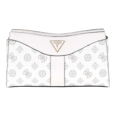 Abbildung von Guess Dorys TOP ZIP Umhängetasche, Damen, Größe: One Size, White logo