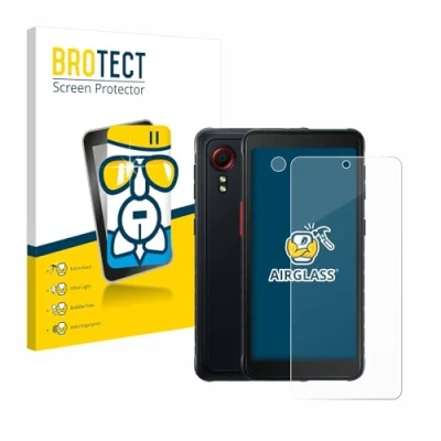 Abbildung von BROTECT Schutzglas für Samsung Galaxy XCover 5 Enterprise Edition (Display+Kamera) Schutzfolie Panzer Folie Glas [Extrem Kratzfest 9H,