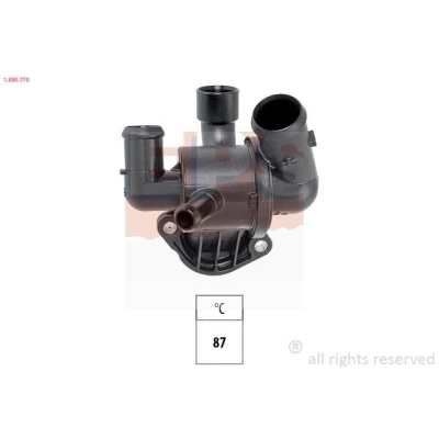 Abbildung von EPS 1.880.770 Kühlwasserthermostat 87 Made in Italy OE Equivalent mit Dichtung VOLKSWAGEN: Passat B6 Limousine, GOLF 6, Variant