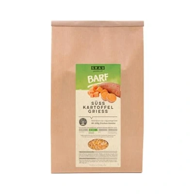 Abbildung von GRAU das Original Trockengemüse zum BARFen für Hunde Süßkartoffel Grieß, 1er Pack (1 x 1,2 kg), Ergänzungsfuttermittel