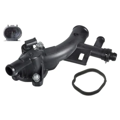 Abbildung von SWAG 40 10 3086 Flansch mit Dichtung OPEL: Astra J Sports Tourer, Schrägheck, Corsa D CHEVROLET: Orlando, Cruze Kombi