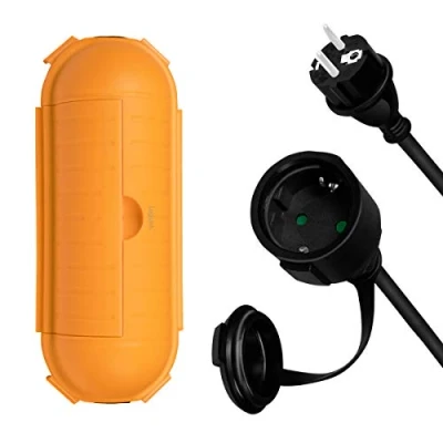 Abbildung von LogiLink LPS239 Outdoor Set, Netzkabelverlängerung + Kabel Schutzbox mit IP44 Schutz, Kabellänge: 3m