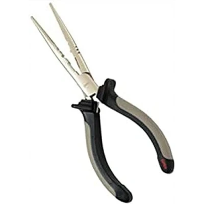 Abbildung von Rapala Unisex Adult Angelzange Fisherman’s Pliers Angelzubehör aus vernickeltem Karbonstahl mit angeformten Griffen Doppelklingenfeder 22cm Angelsachen für Angelkiste Zange, Grau/Schwarz, Einzigartig