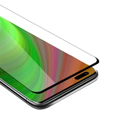 Abbildung von Cadorabo Vollbild Panzer Folie kompatibel mit Huawei MATE 40 PRO Schutzfolie in TRANSPARENT SCHWARZ Gehärtetes (Tempered) Display Schutzglas 9H Härte 3D Touch