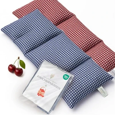 Abbildung von Strauss Home® Kirschkernkissen Mikrowelle, Körnerkissen Nacken Schulter, Baumwollstoff 50x20cm (2er Mix)