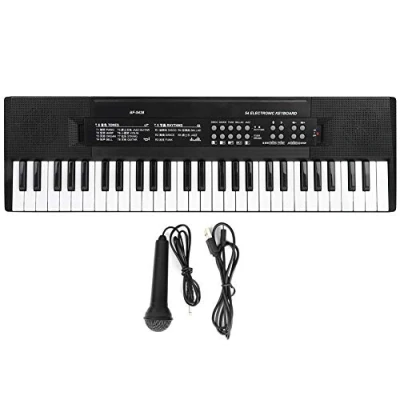Abbildung von Klavier Klaviertastatur Elektronische Tastatur 54 Tasten mit Elektronischem Orgelmikrofon und Aufnahmefunktion BF 5438