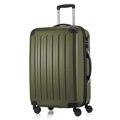 Abbildung von HAUPTSTADTKOFFER Alex Mittelgroßer Hartschalenkoffer, 4 Rollen, Koffer, Trolley, Rollkoffer, Reisekoffer, Volumenerweiterung, 65 cm, 74 Liter, Avocado