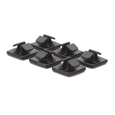 Abbildung von HR imotion Kabelhalter Set bestehend aus 6 STK [Selbstklebend Made in Germany wiederverwendbar] schwarz 56910301