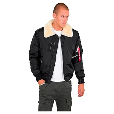 Abbildung von Alpha Industries Injector III Winterjacke, Herren, Größe: Medium, Black/beige