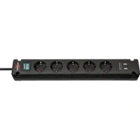 Abbildung von Brennenstuhl Steckdosenleiste Bremouta 5 fach mit USB Steckdosenleiste,