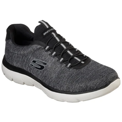 Abbildung von Skechers Wide Fit Summits Sneaker low, Herren, Größe: 39, Black/white Schuhe