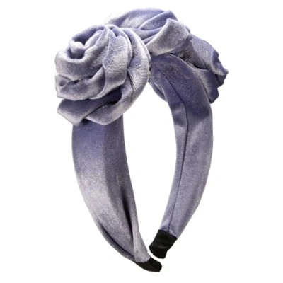 Abbildung von Alpenflüstern Trachten Haarreif Samt Blüten Damen Haarschmuck rutschfest, Haarband fürs Dirndl (flieder) ADV146