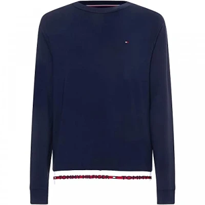 Abbildung von Tommy Hilfiger Nature TECH Track Nachtwäsche Shirt, Herren, Größe: Small, Blue