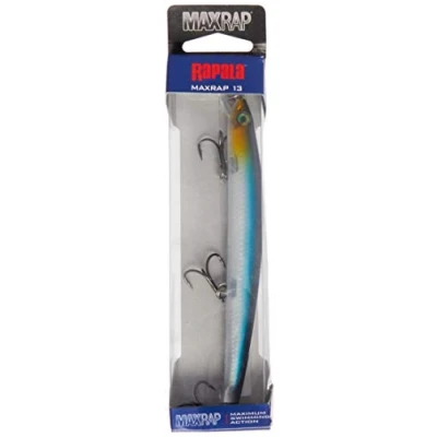 Abbildung von Rapala MaxRap Angelköder Angelzubehör mit aerodynamischem Profil Salzwasser Spinnköder Lauftiefe 0,3 0,9m Fischköder 11cm, 13g Hergestellt in Estland Flake Blue
