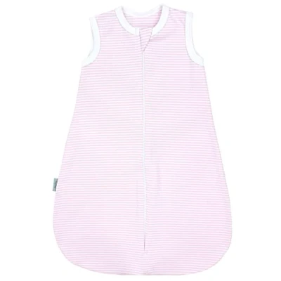 Abbildung von TupTam Sommerschlafsack Baby Schlafsack OEKO TEX zertifizierten Materialien 0.5 TOG Unisex, Farbe: Streifenmuster Rosa, Größe: 62 68