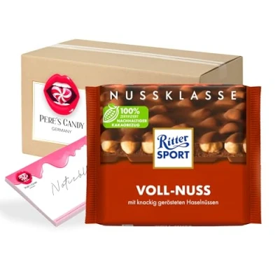 Abbildung von 5 x 100g Voll Nuss Tafel Schokolade mit Geschenk von Pere&#039;s Candy