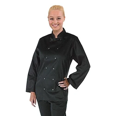 Abbildung von Whites Chefs A438 S Vegas Chef Kochjacke, langärmlig, Schwarz