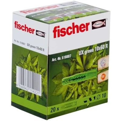Abbildung von Fischer 518887, Nylon, Kunststoff, Grün, 6 cm, 1 7,5 mm