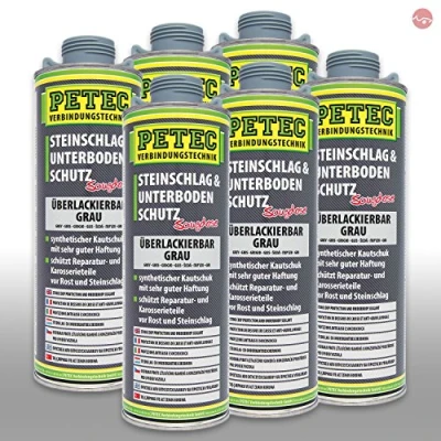 Abbildung von Petec_bundle 6X PETEC STEINSCHLAG und UNTERBODENSCHUTZ KAUTSCHUKBASIS GRAU 1.000 ML 73310