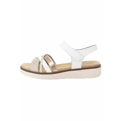 Abbildung von Remonte Riemensandalette, Damen, Größe: 38, Rosegold weiss kupfer argento 80 Schuhe