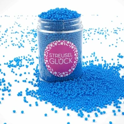 Abbildung von Streusel GLÜCK Just Pure petrol 90g Zuckerstreusel Tortendeko Weihnachten Kuchendeko Geburtstag Mädchen Sprinkles Deko Plätzchen Torte Kuchen Cupcakes essbare Streudeko