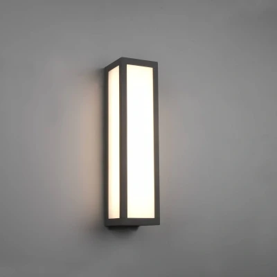 Abbildung von Trio Leuchten LED Außen Wandleuchte Fuerte 226260142, Aluminium Druckguss Anthrazit, Schirm Acryl opal weiß, inklusiv 10.5 Watt