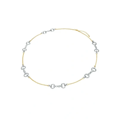 Abbildung von Lulu &amp; Jane Bicolor Modesch Halskette, Damen, Größe: One Size, Gelbgold