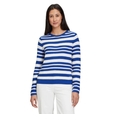 Abbildung von Betty Barclay MIT Streifen Strickpullover, Damen, Größe: 38, Patch blue cream