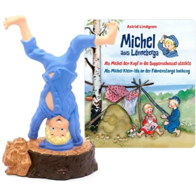 Abbildung von tonies Hörspielfigur Michel aus Lönneberga Kopf in der Suppenschüssel steckte (Relaunch)