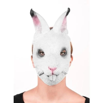 Abbildung von Metamorph Verkleidungsmaske Kaninchen Halbmaske Fasching Hase Kostüm Hallowe, Realistisch gestaltete Tiermaske für Karneval und