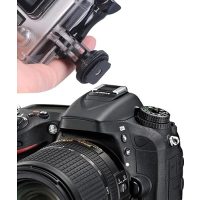 Abbildung von DSLR Blitzschuh Halterung für Kamera Spiegelreflex und Gopro Hero 10 11
