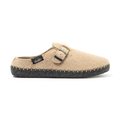 Abbildung von Erholungs Schlappen Nuvola in Beige. gepolstert mit Gummisohle