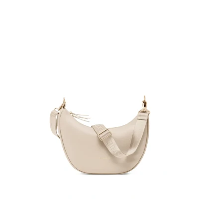 Abbildung von Expatrié Umhängetasche Damen Beige Lea Medium Half Moon Bag Schultertasche Crossbody im Halbmond Design Halbrunde Handtasche aus Veganem Leder Wasserabweisend