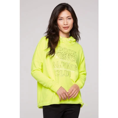 Abbildung von Soccx Print Artwork Kapuzenpullover, Damen, Größe: Large, Yellow lime