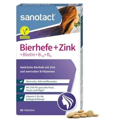 Abbildung von sanotact Bierhefe + Zink Tabletten 30 g